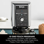 Ninja CREAMi Deluxe Ice Cream Maker & Frozen Dessert Maker with 3 Tubs, 10 Functions, Makes Ice Cream,